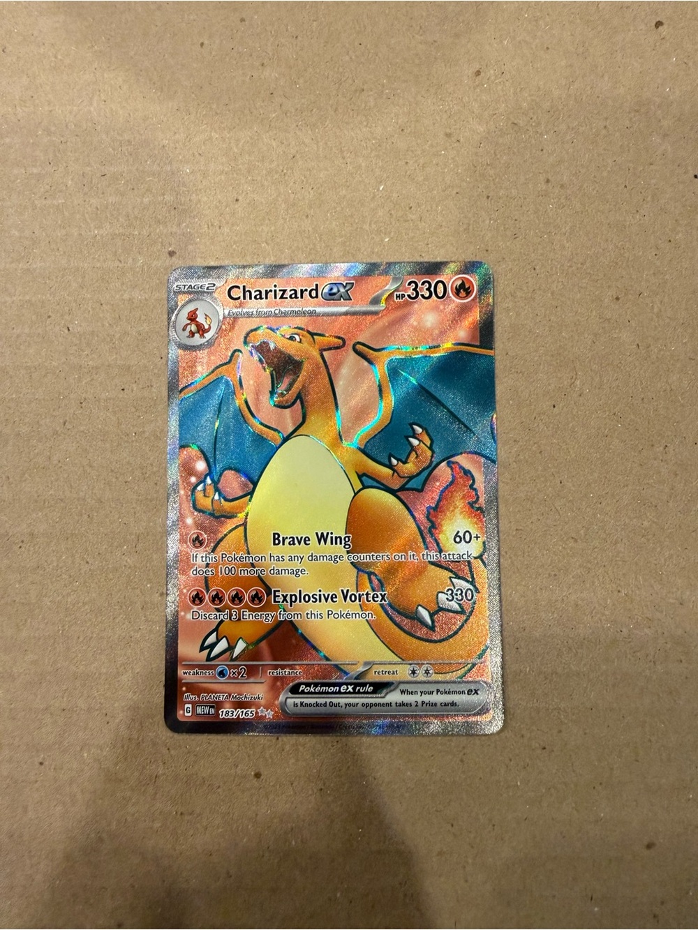 Pokemon TCG Charizard ex 183/165 SV 151 Full Art Holo Ultra Rare English